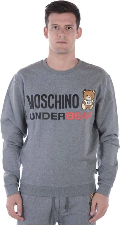 Moschino Trainingsshirt Comfortabel en Stijlvol Gray Heren