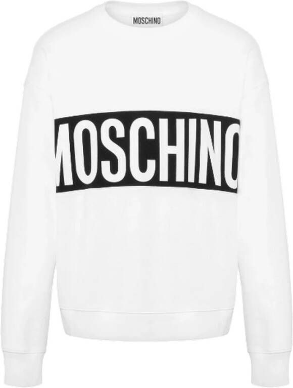 Moschino Hoodieloze Sweatshirt White Dames