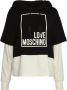 Moschino Bicolour Hoodie met logo en Hoodie White Dames - Thumbnail 1