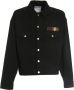 Moschino Zwarte Denim Jas Trendy Oversized Fit Black Heren - Thumbnail 1