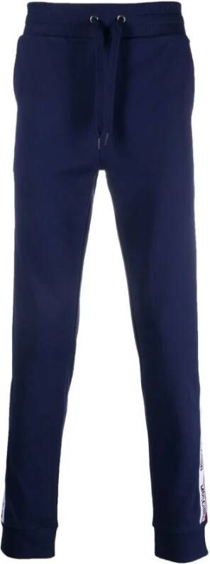 Moschino Logo Detail Navy Blauwe Sweatpants Blue Heren