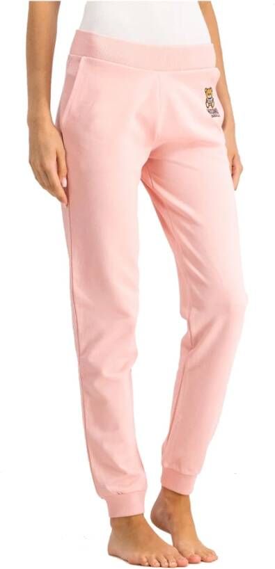 Moschino Roze Logo Sweatpants voor Dames Pink Dames