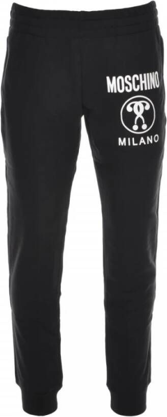 Moschino Casual sweatpants met logo print Black Heren