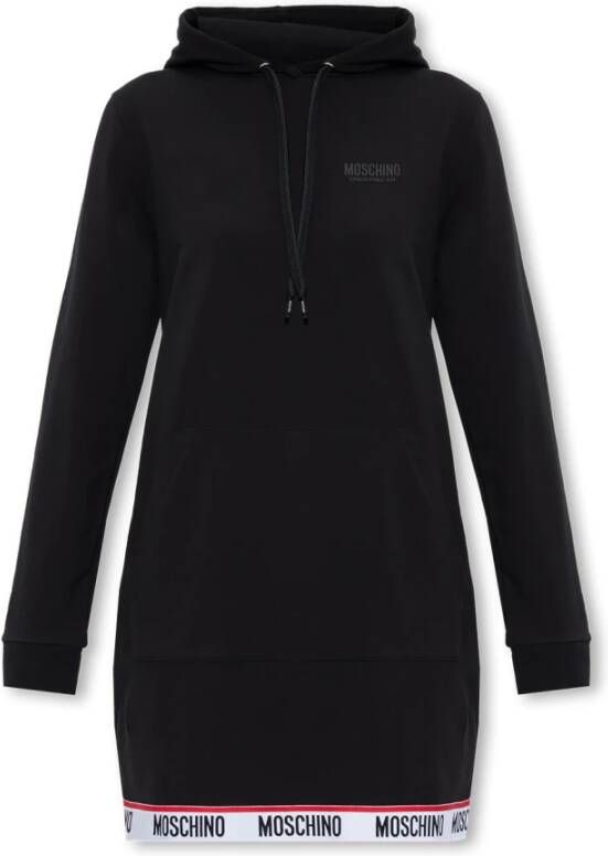 Love Moschino Zwart hoodie set voor vrouwen Black Dames