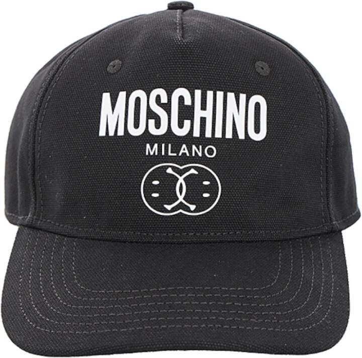 Moschino Zwarte Petten voor Verhoogde Stijl Black Unisex