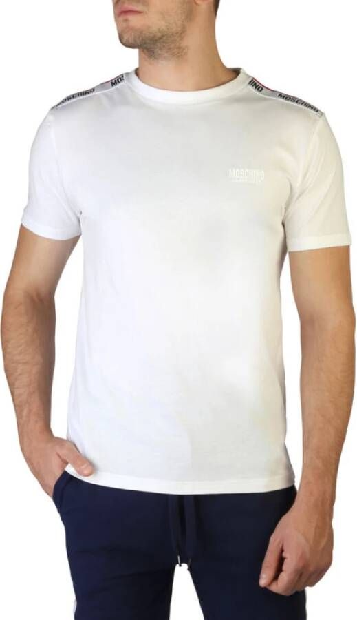 Moschino Kliek Monochroom Heren T-shirt White Heren