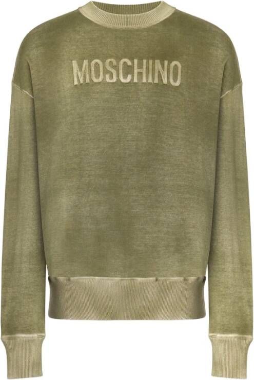 Moschino Round-neck Knitwear Groen Heren