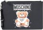 Moschino Stijlvolle Leren Teddy Clutch Black Dames - Thumbnail 1
