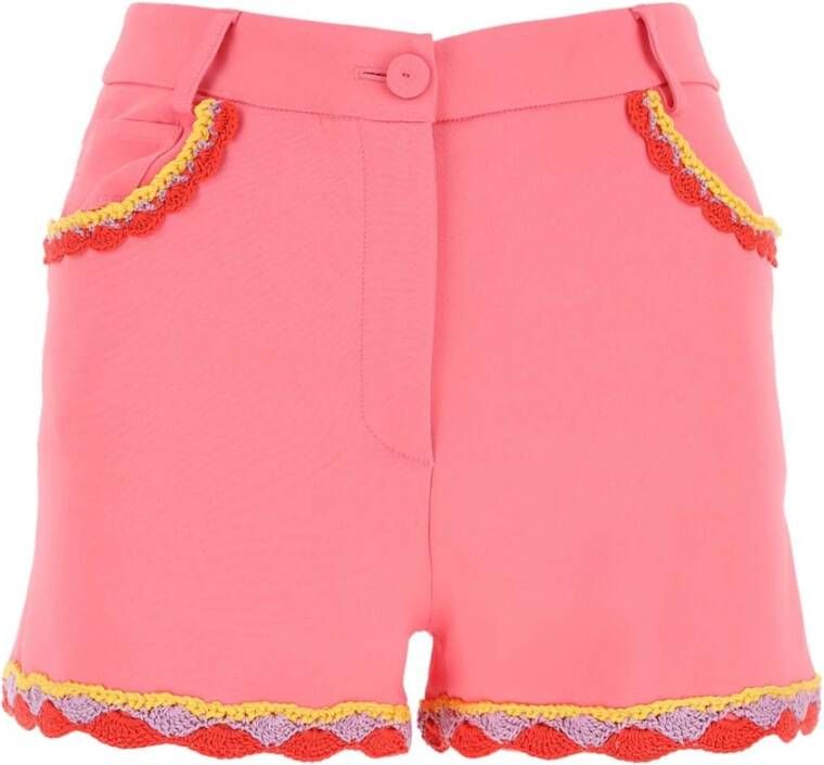 Moschino Korte spijkerbroek Roze Dames