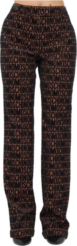 Moschino Leather Trousers Bruin Dames