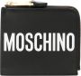 Moschino Lederen portemonnee met logo Zwart Dames - Thumbnail 1