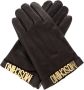 Moschino Leren handschoenen met logo Zwart Heren - Thumbnail 1