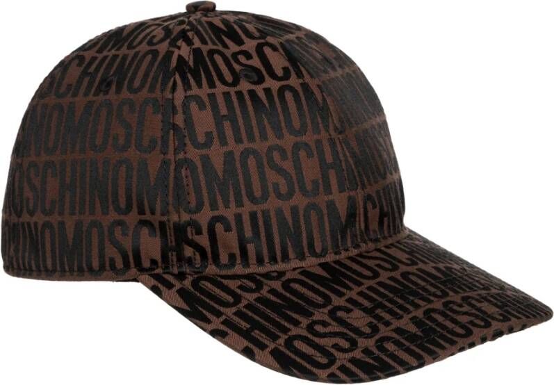 Moschino Logo Hoed Brown Heren