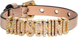 Moschino Logo Lettering Bracelet Roze Dames