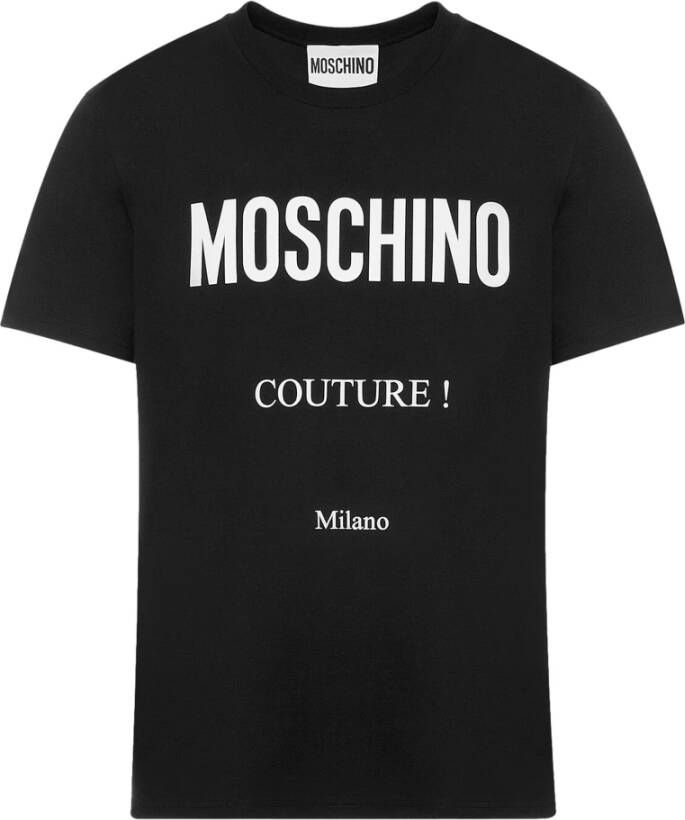 Moschino Logo-Print T-Shirt Zwart Heren