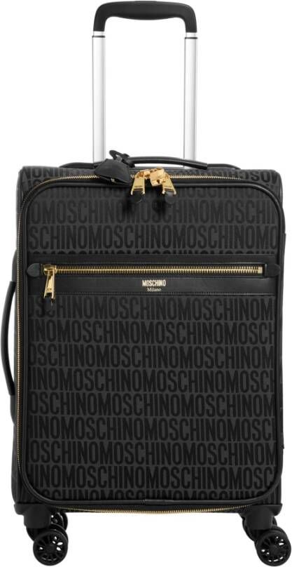 Moschino Logo Suitcase Zwart Heren