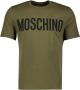 Moschino Katoenen T-shirt met logo print Groen Green Heren - Thumbnail 1
