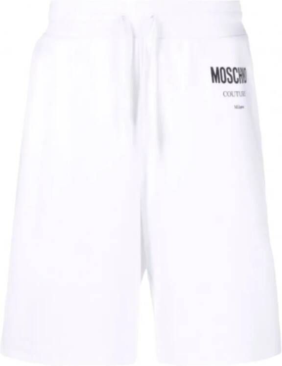 Moschino Long Shorts Wit Heren