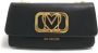 Love Moschino Zwarte schoudertas met metalen logoplaat Zwart Dames - Thumbnail 4