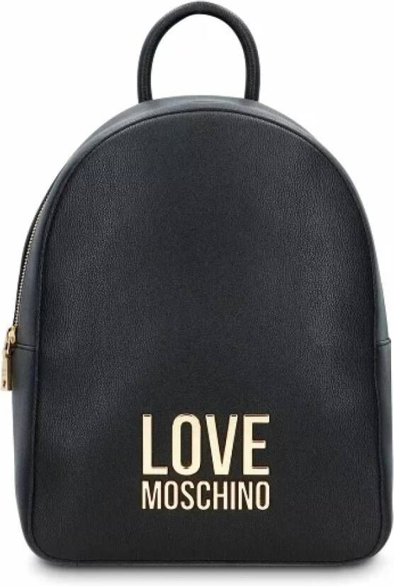 Love Moschino Lettering Logo Rugzak Lente Zomer Collectie Black Dames