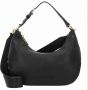 Love Moschino Zwarte milieuvriendelijke gehamerde materiaal dames tas met afneembaar handvat en brede schouderband Zwart Dames - Thumbnail 8