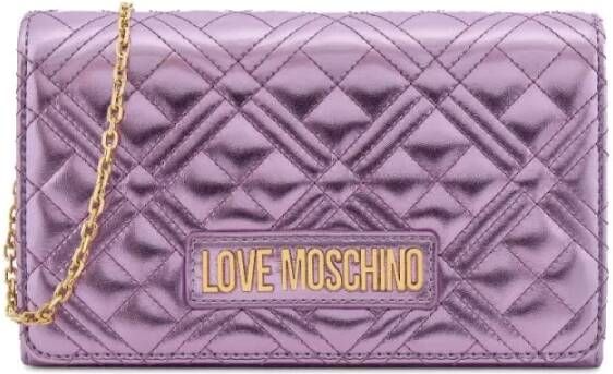 Moschino Love Gewatteerde Lavendel Schoudertas Purple Dames