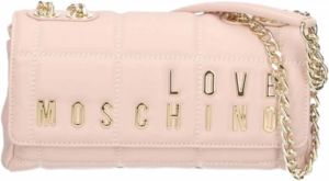 Love Moschino Crossbody bags Embroidery Quilt in poeder roze