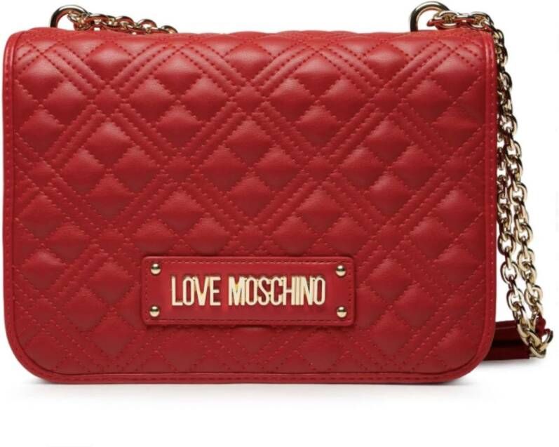 Love Moschino Schoudertas voor Dames uit de Herfst Winter Collectie Rood Dames