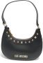 Moschino Love Hobo Schoudertas van Zwart Leer Black Dames - Thumbnail 1