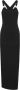 Moschino Zwarte Lange Jurk met Verstelbare Bandjes en Zijdelingse Split Black Dames - Thumbnail 1