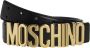 Moschino Zwarte riem met logo gesp voor mannen en vrouwen Black Heren - Thumbnail 1