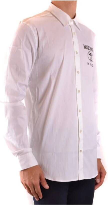 Moschino Upgrade je formele garderobe met een stijlvol herenshirt White Heren