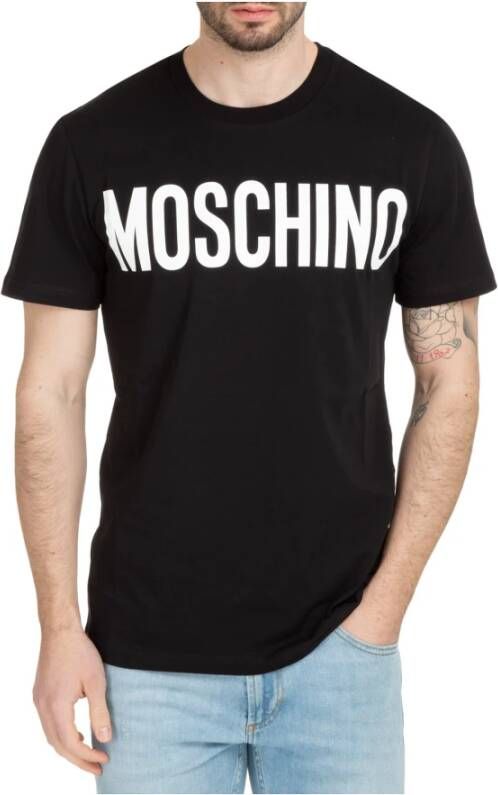 Moschino Logo T-shirt zwart Zra0701 7041 1555 Zwart Heren