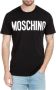 Moschino Logo T-shirt zwart Zra0701 7041 1555 Zwart Heren - Thumbnail 1