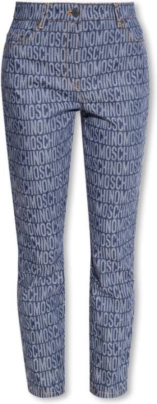 Moschino Monogram jeans Blauw Dames
