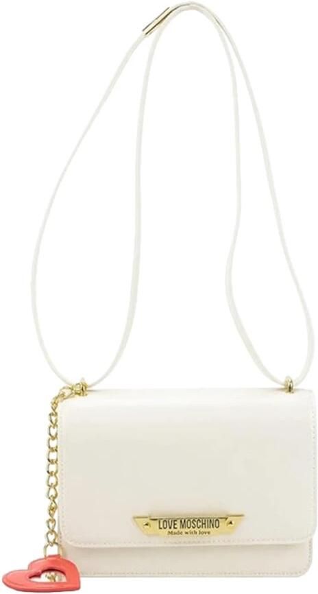 Love Moschino Ivoor Schoudertas met Rode Hart Bedel Beige Dames - Foto 4