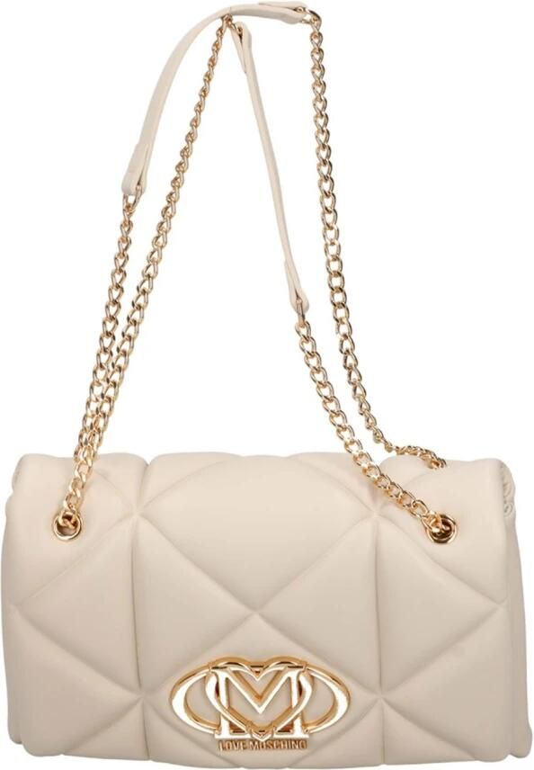 Love Moschino Middelgrote tassen Lente Zomer Collectie Polyurethaan Beige Dames - Foto 13