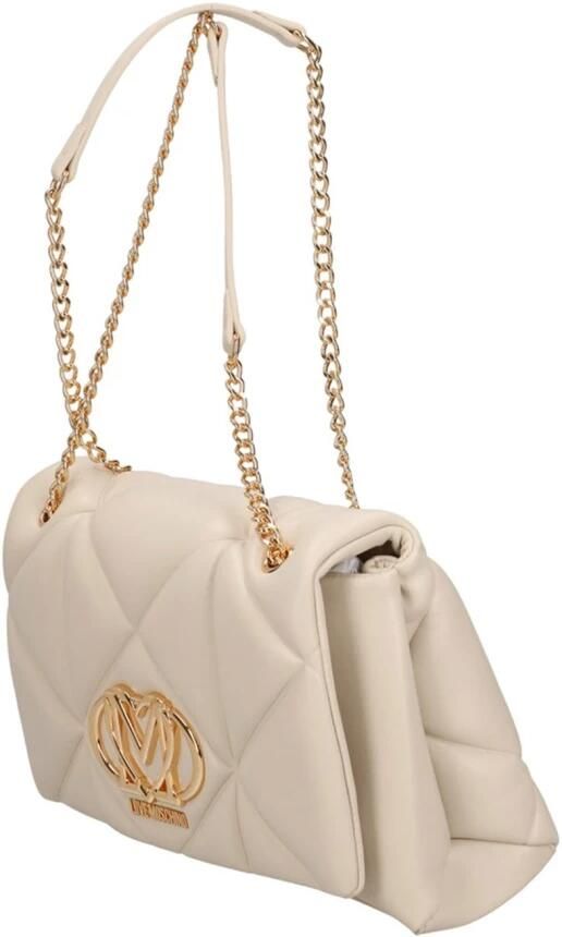 Love Moschino Middelgrote tassen Lente Zomer Collectie Polyurethaan Beige Dames - Foto 8