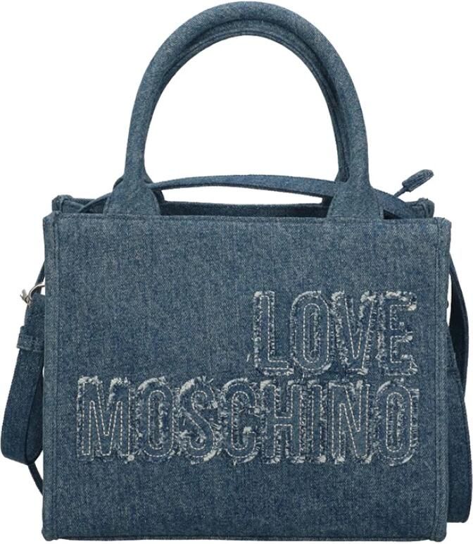 Moschino Blauwe handtas met gouden details Blue Dames - Foto 3