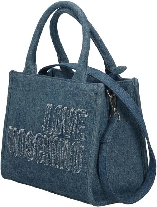 Moschino Blauwe handtas met gouden details Blue Dames - Foto 2