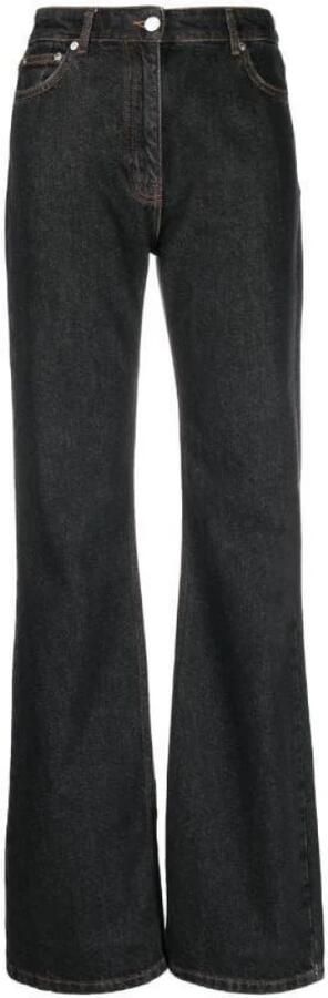 Moschino Flare Zwarte Denim Jeans voor Vrouwen Black Dames