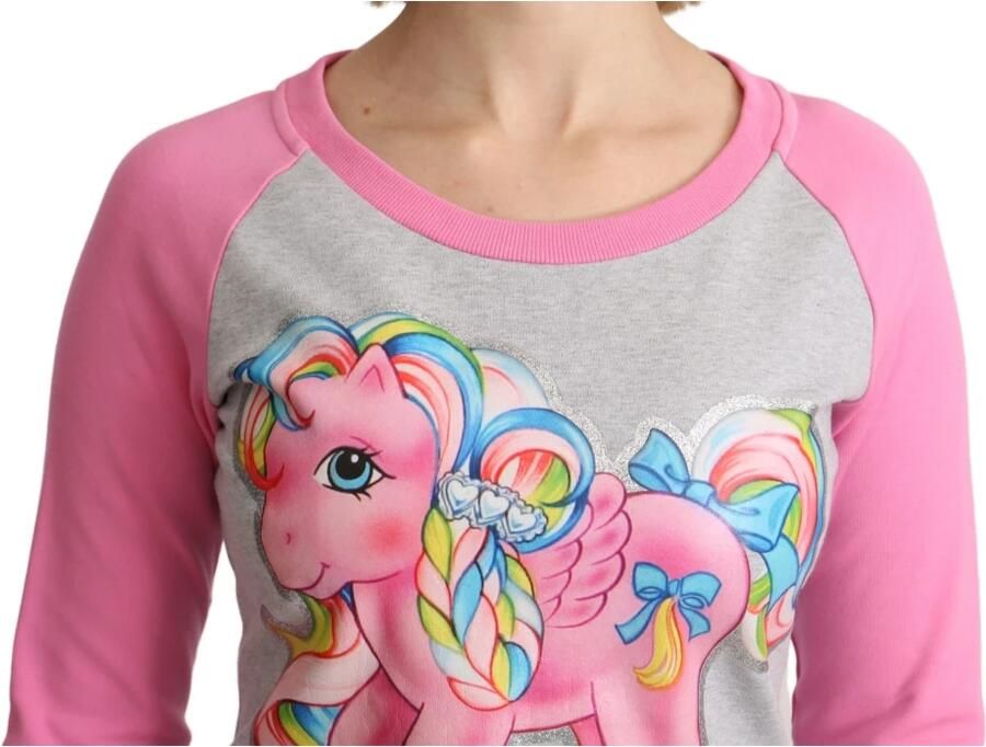 Moschino Grijze My Little Pony Sweater Jurk Multicolor Dames