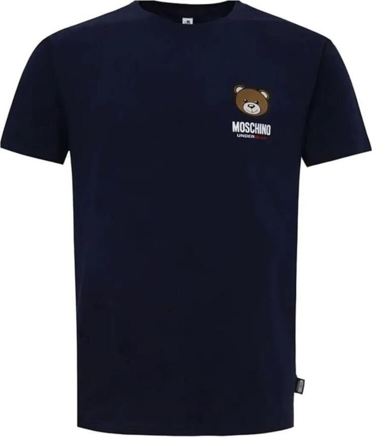 Moschino Katoenen Herenondergoed T-shirt Herfst Winter Blue Heren