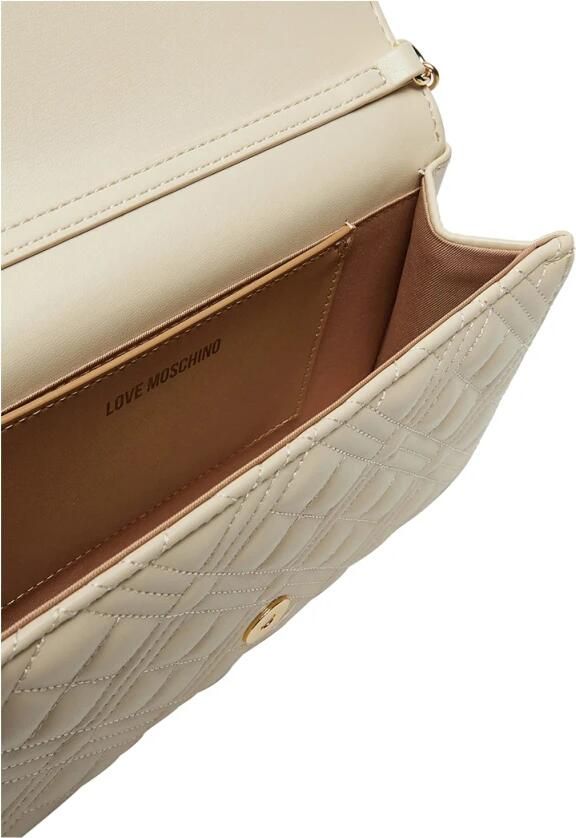 Love Moschino Stijlvolle Schoudertas met Magneetsluiting Beige Dames - Foto 3