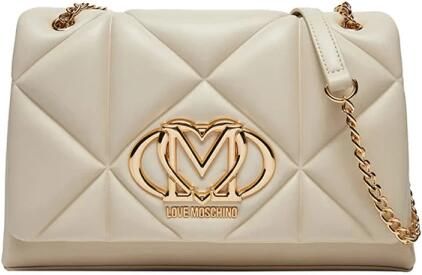 Love Moschino Middelgrote tassen Lente Zomer Collectie Polyurethaan Beige Dames - Foto 12