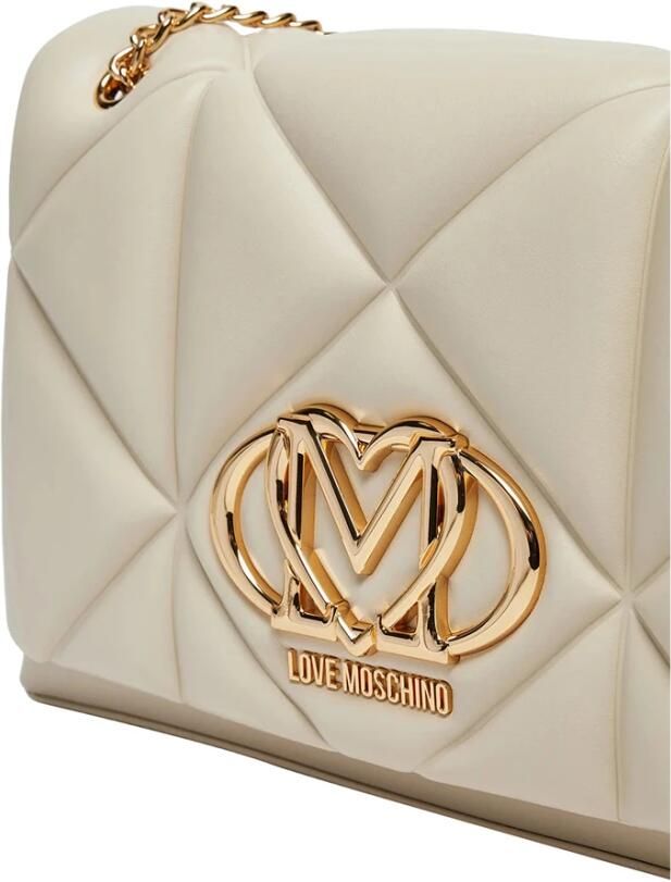 Love Moschino Middelgrote tassen Lente Zomer Collectie Polyurethaan Beige Dames - Foto 6