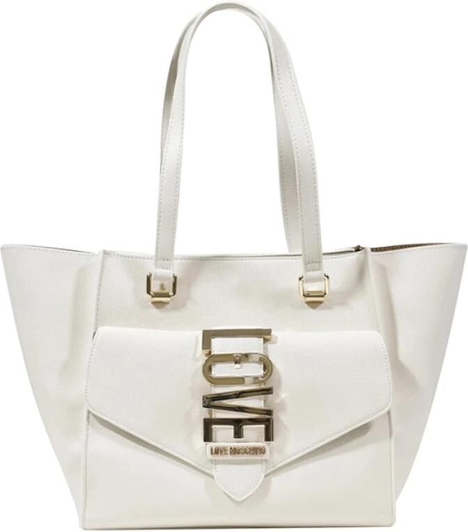 Love Moschino Beige Handtas met Ritssluiting Beige Dames - Foto 3