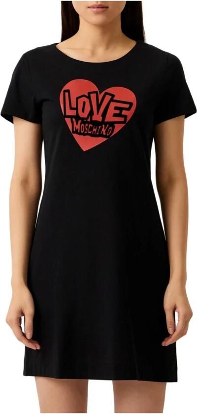 Love Moschino T-shirt Mini-jurk met hartjesprint korte mouwen - Foto 4