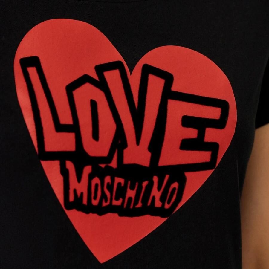 Love Moschino T-shirt Mini-jurk met hartjesprint korte mouwen