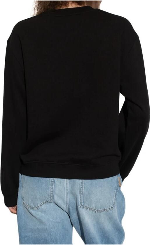 Love Moschino Zwarte Katoenen Sweatshirt met Detail Black Dames - Foto 3